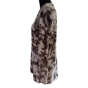 BomBom Boutique Brown and White Mineral Wash Super Soft Tunic Size Small‎